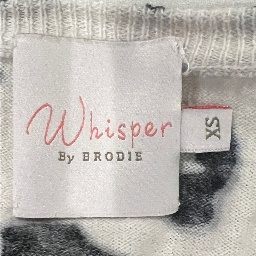 WHISPER BY BRODIE Leopard Print Sweater with Red Cuffs Size XS - Picture 2 of 9